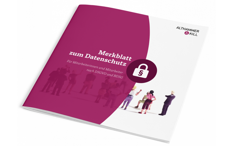 Datenschutz Merkblatt